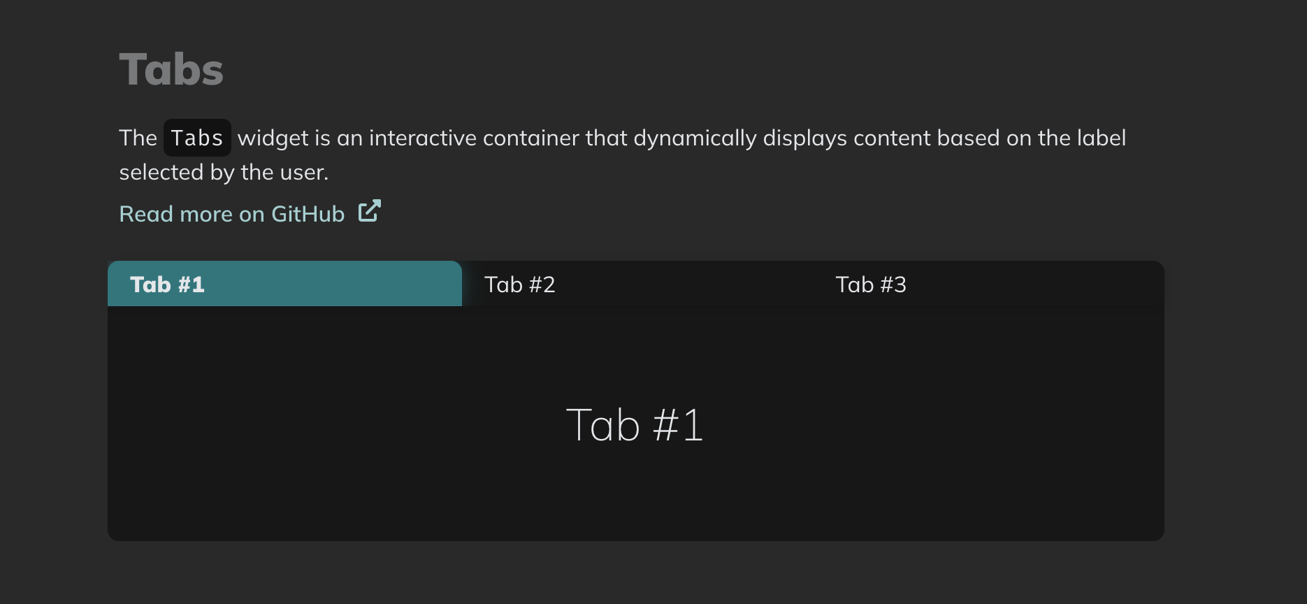 React Widgets - Tabs